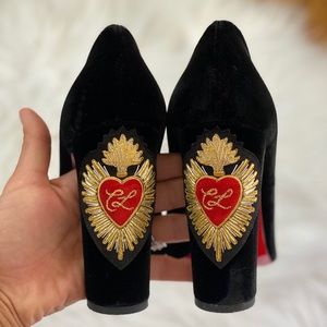 100mm Christian Louboutin Velvet Pumps